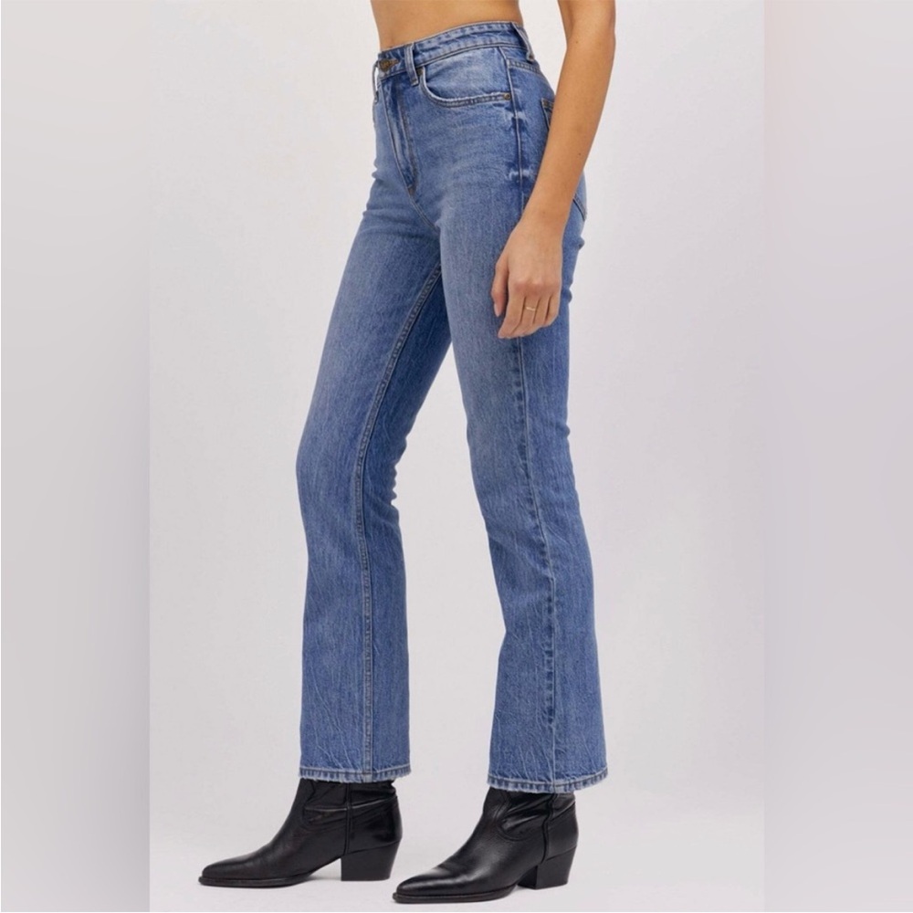 NWT Daydreamer x Lee High Rise Crop Boot Blue Jeans - Picture 5 of 12